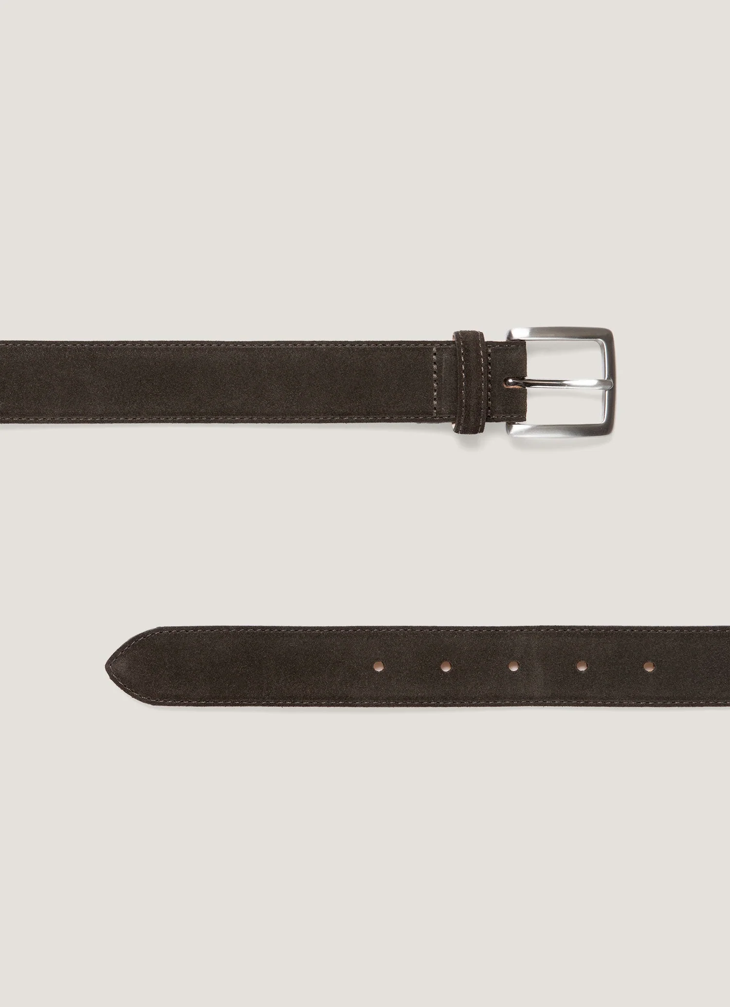Men's Smart Suede Belt in Brown - Image 2