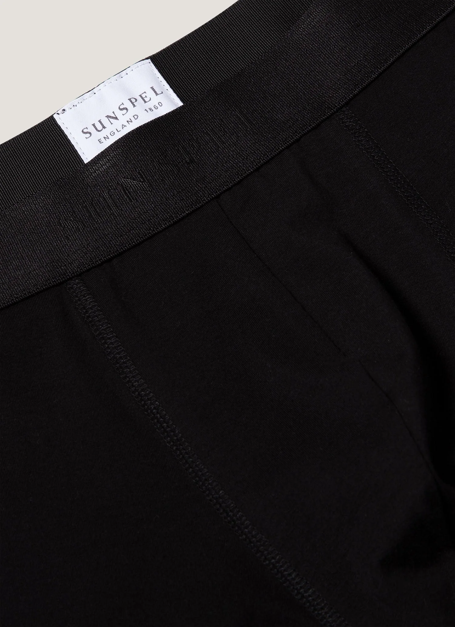 Men's Stretch Cotton Trunks in Black - Image 4