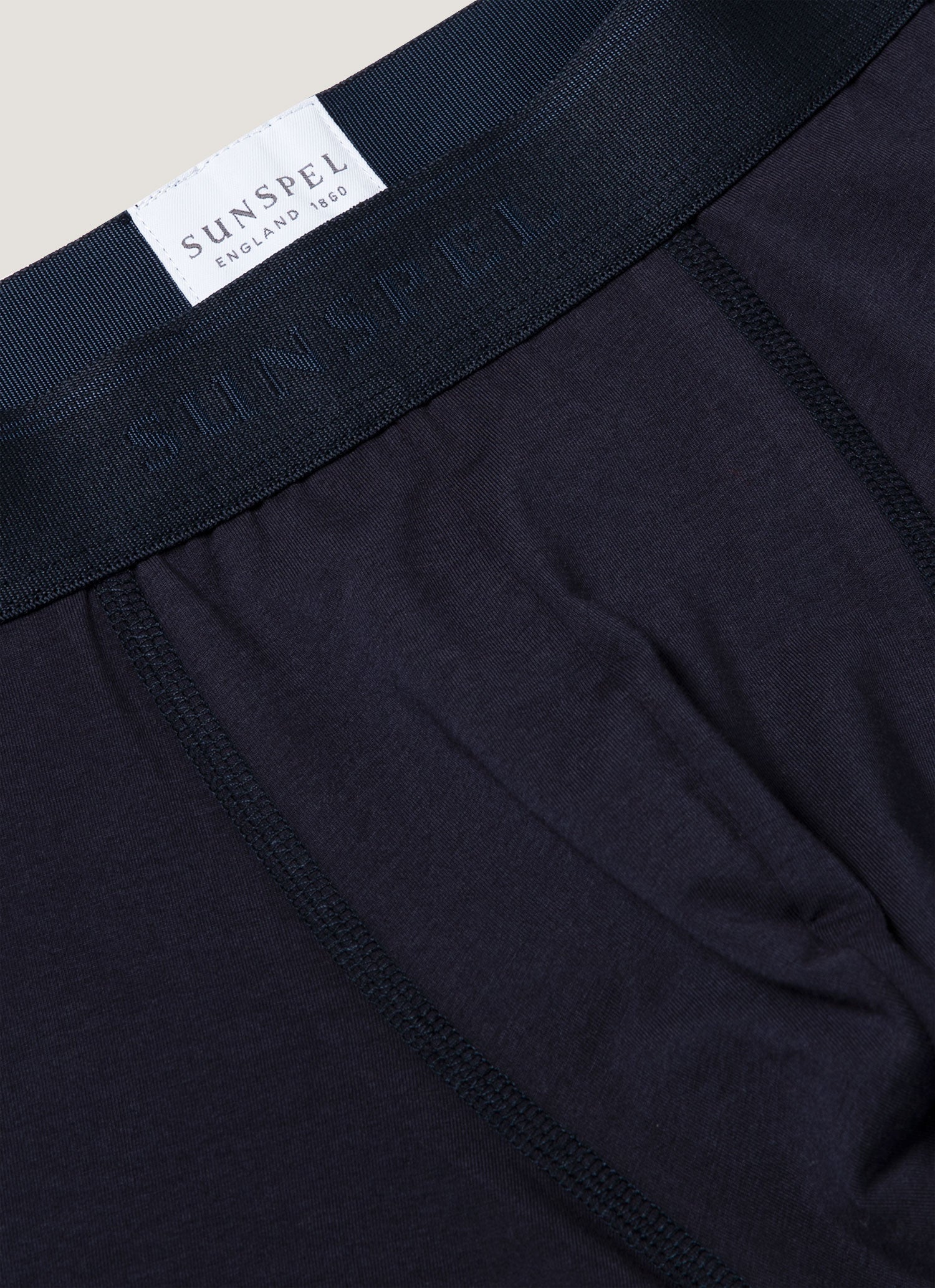 Men's Stretch Cotton Trunks in Navy - Image 4