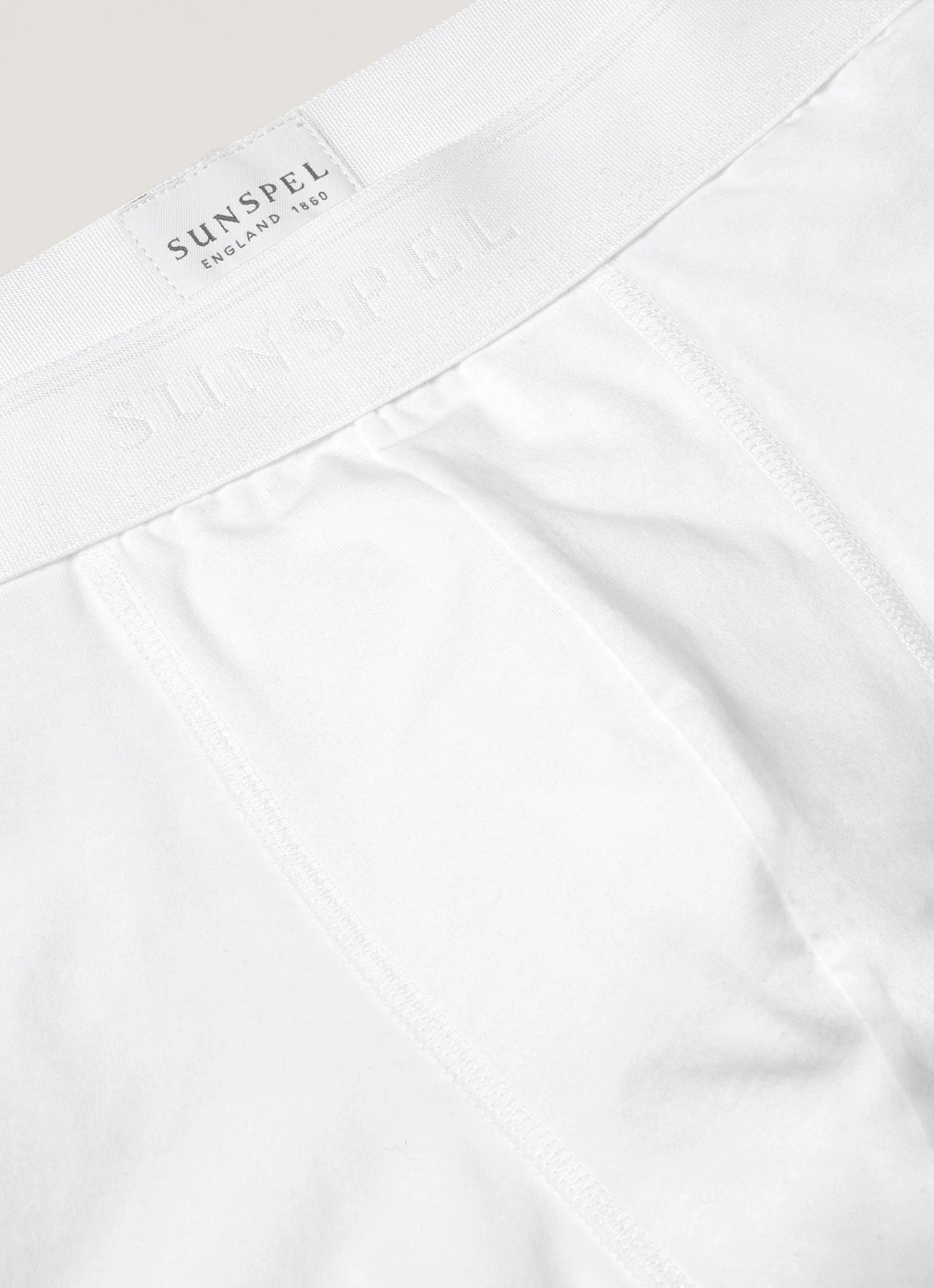 Men's Stretch Cotton Trunks in White - Image 4