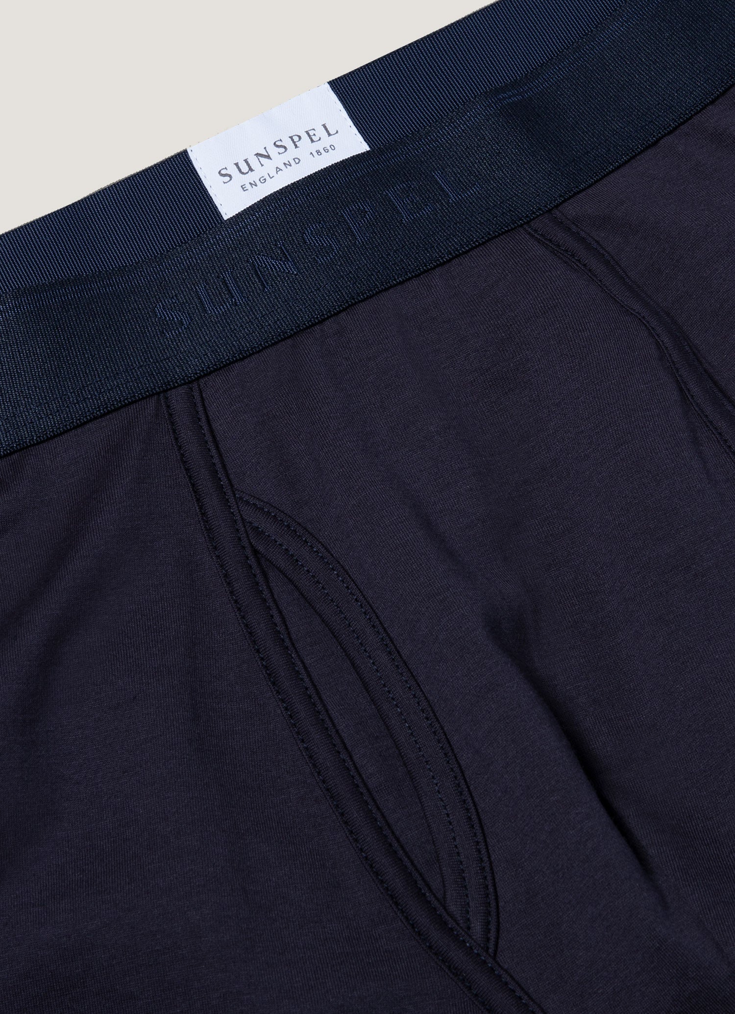 Men's Superfine Cotton Trunks in Navy - Image 4
