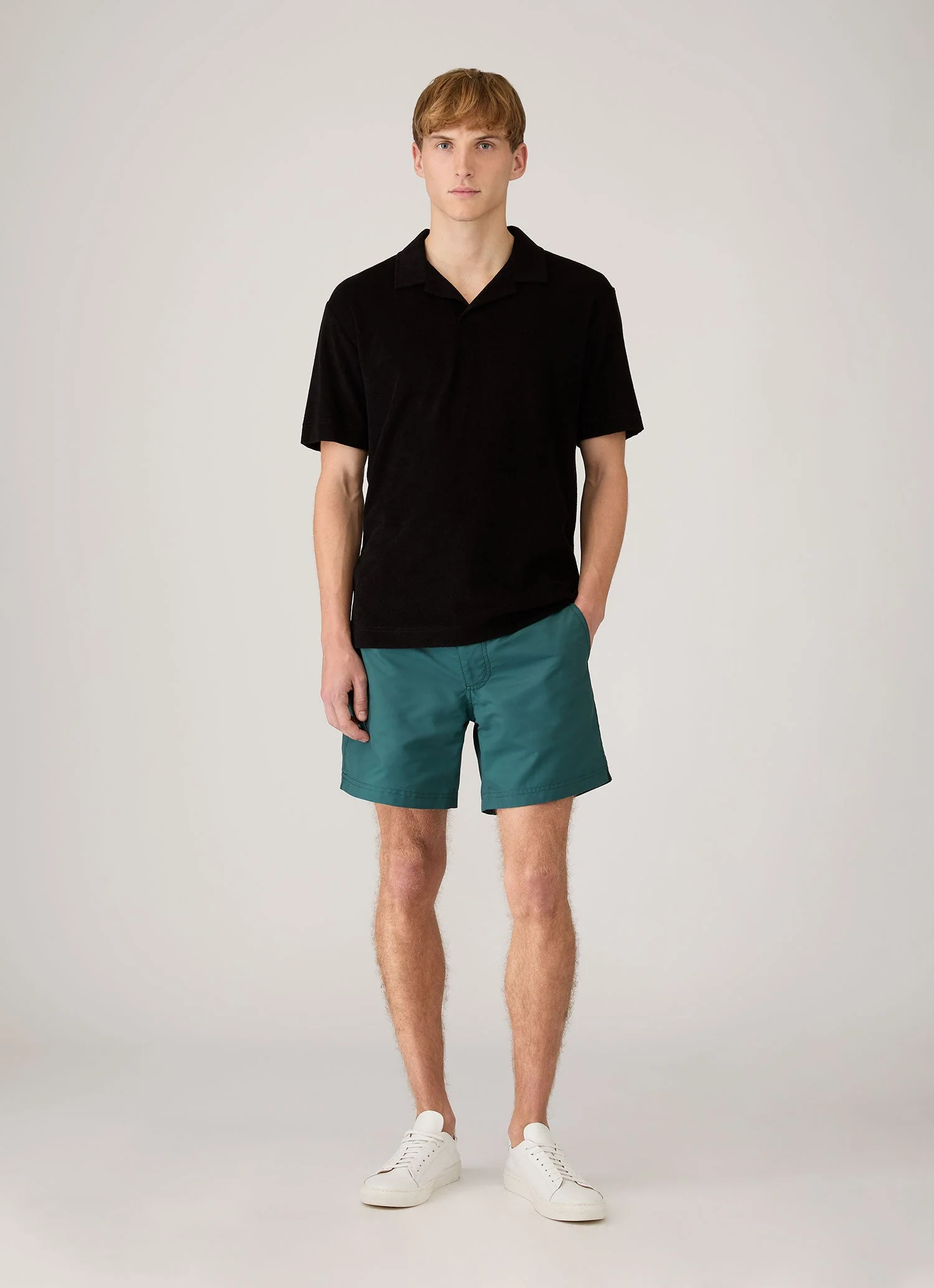Men's Tailored Swim Shorts in Forest - Image 3