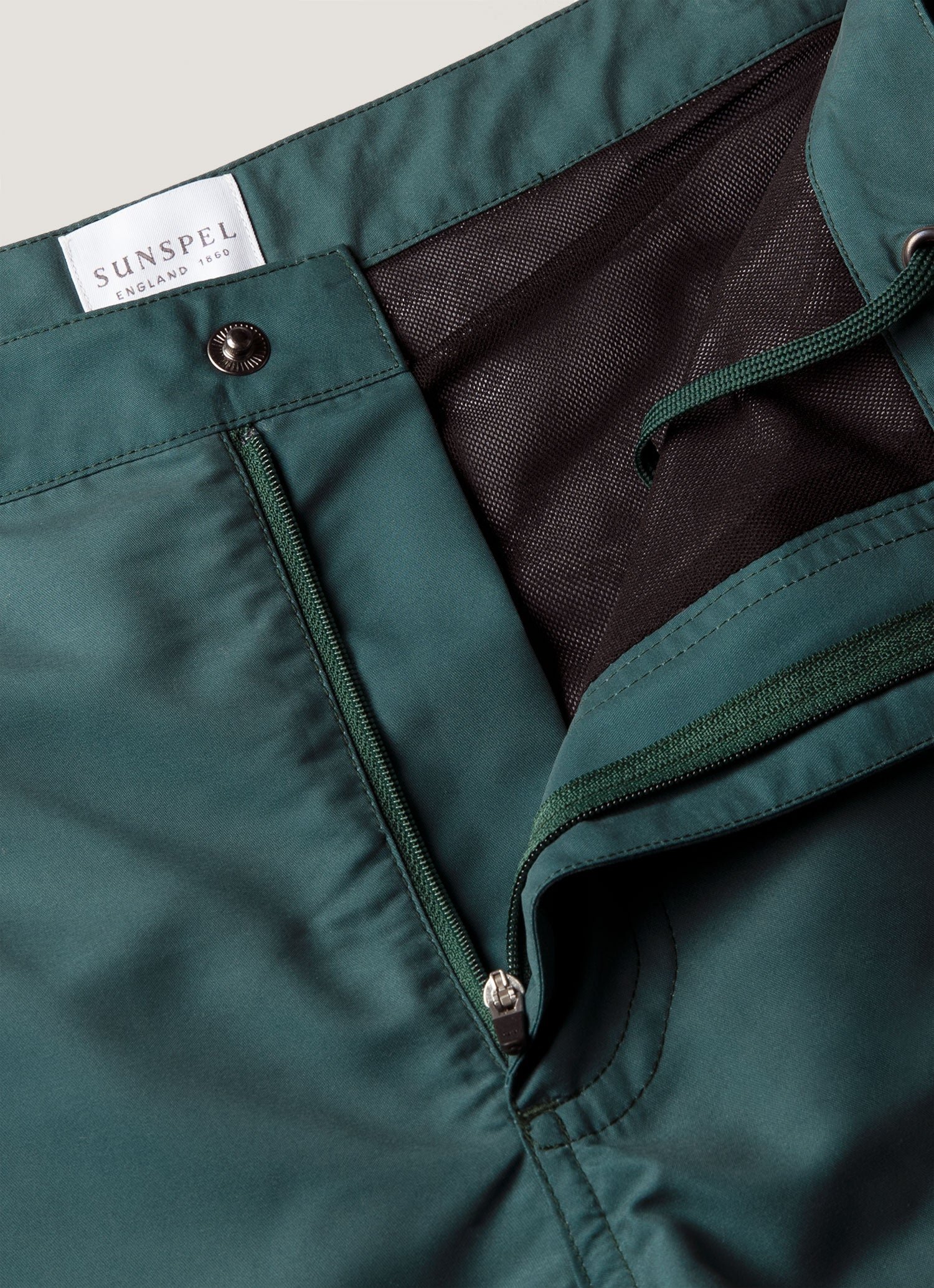Men's Tailored Swim Shorts in Forest - Image 4