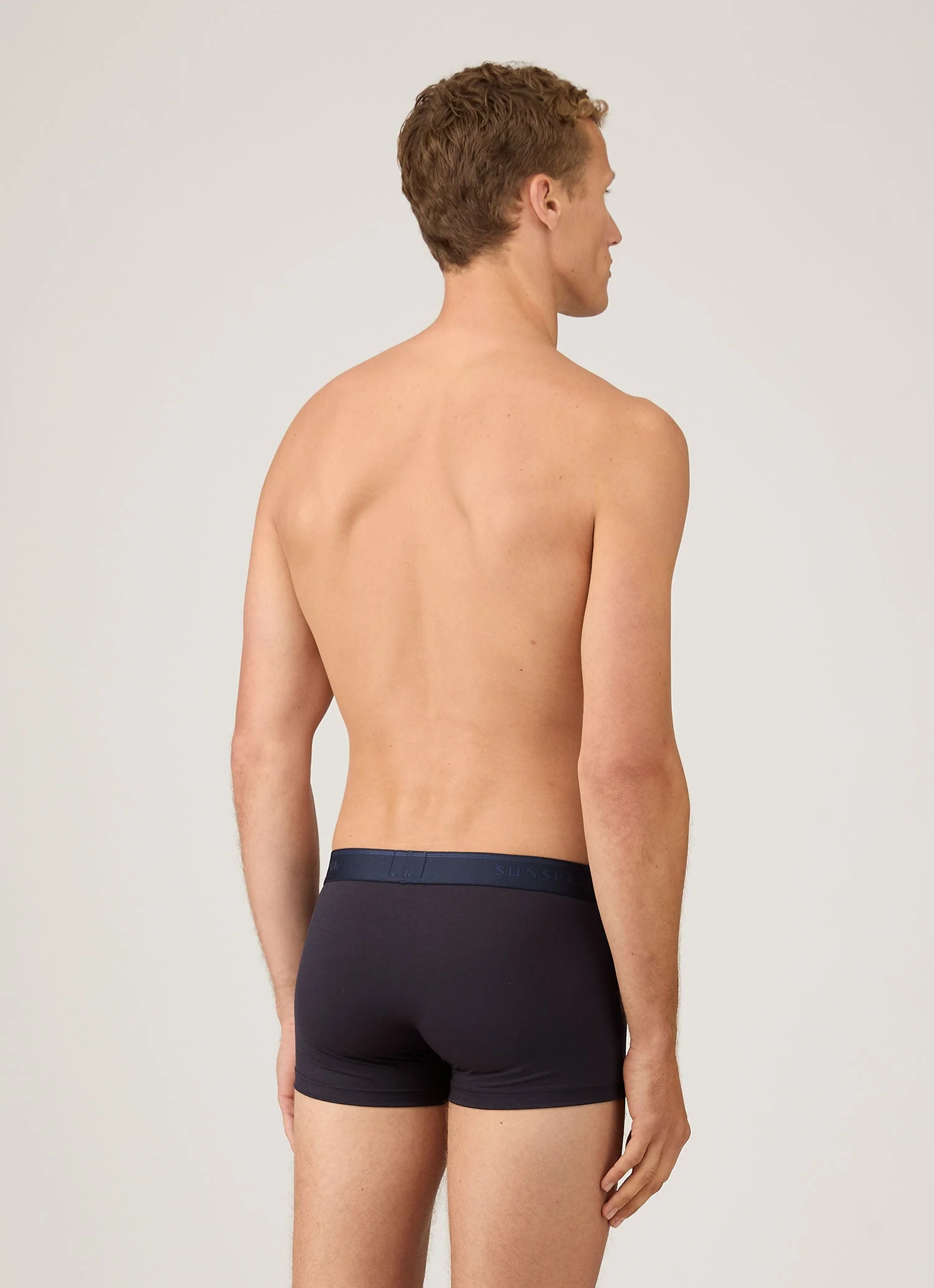 Men's Tencel™ Trunks in Navy - Image 3