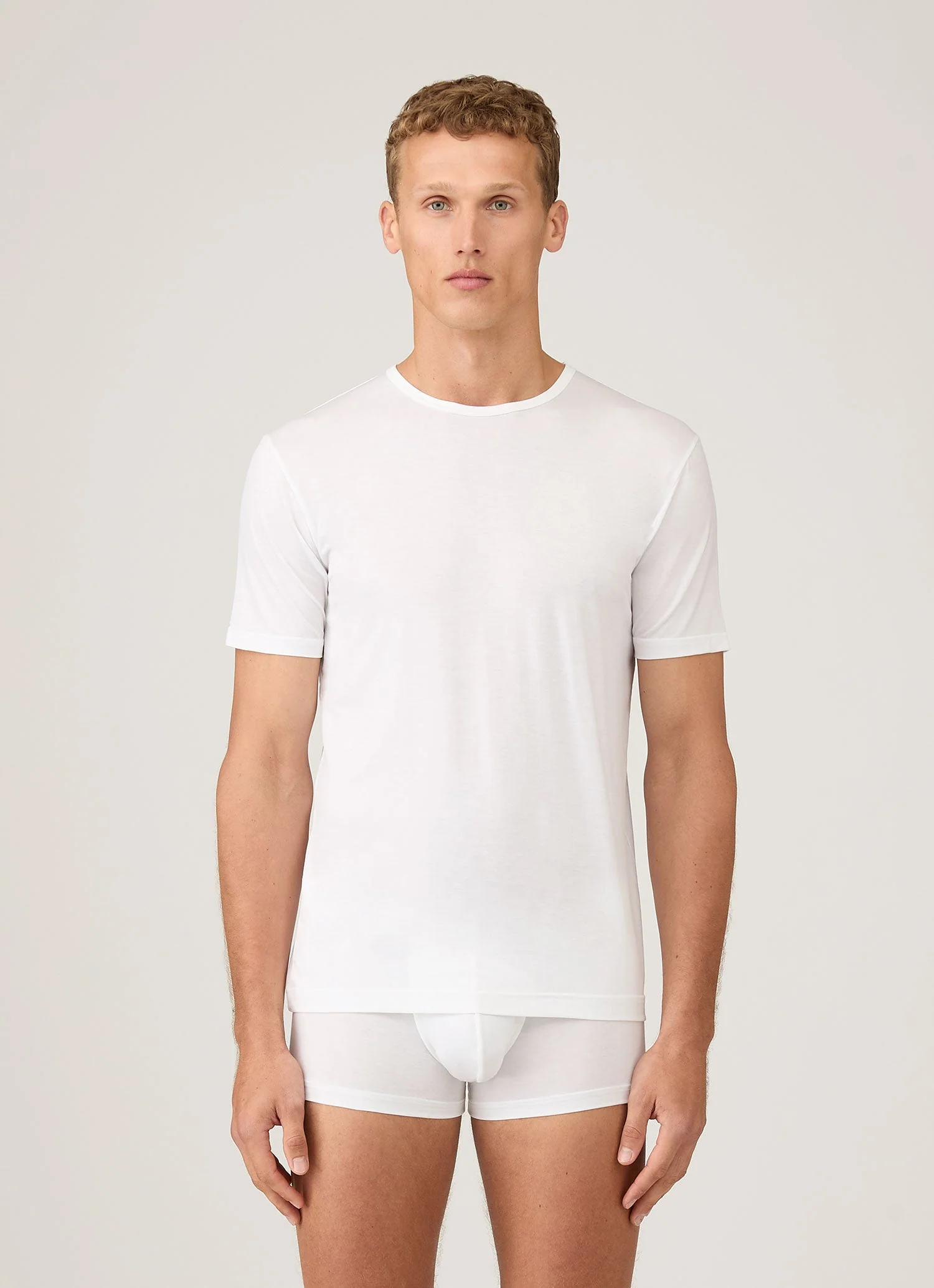 Men's Tencel™ T-shirt in White - Image 2