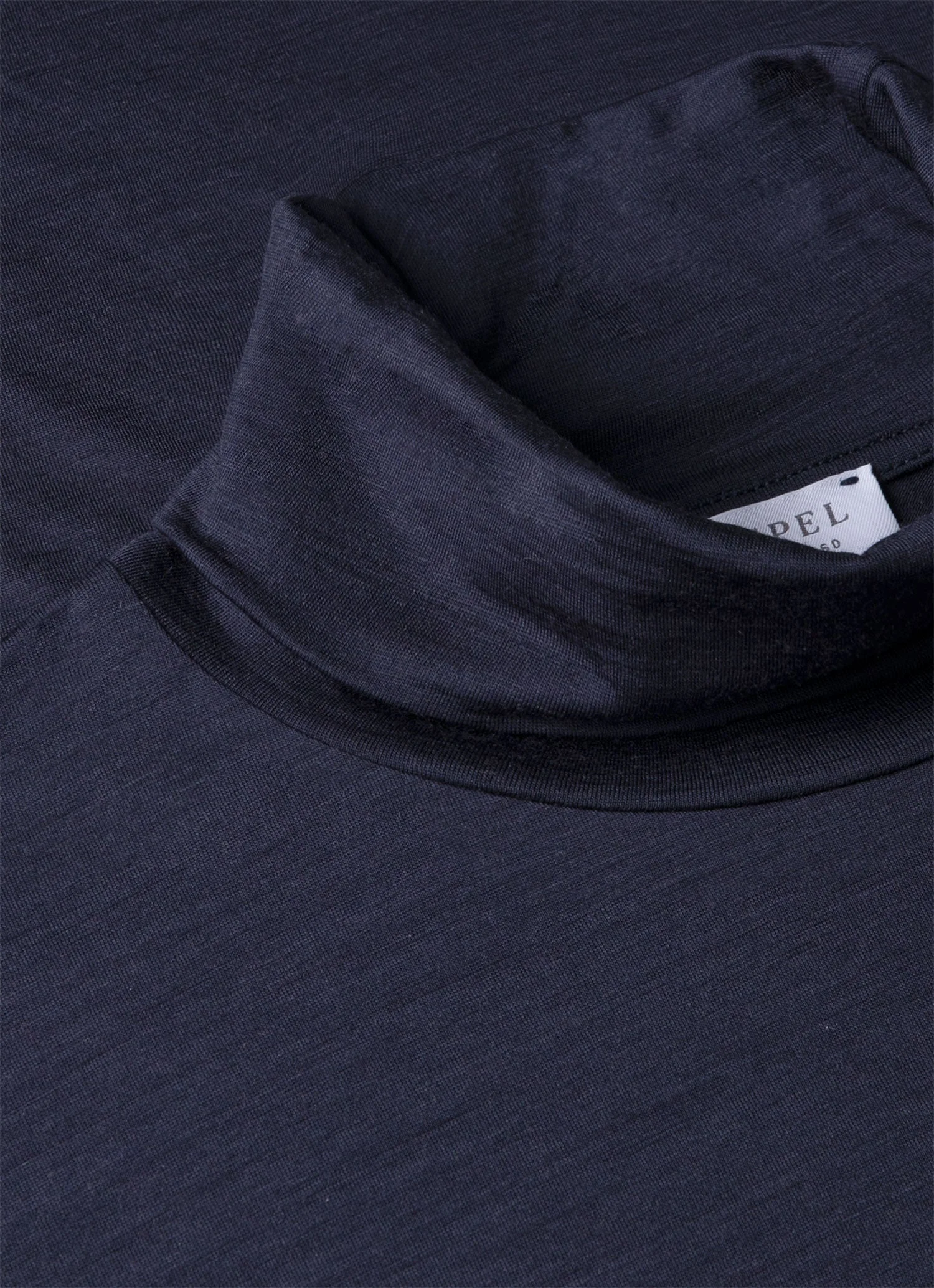 Men's Ultra-Fine Merino Roll Neck in Navy - Image 4