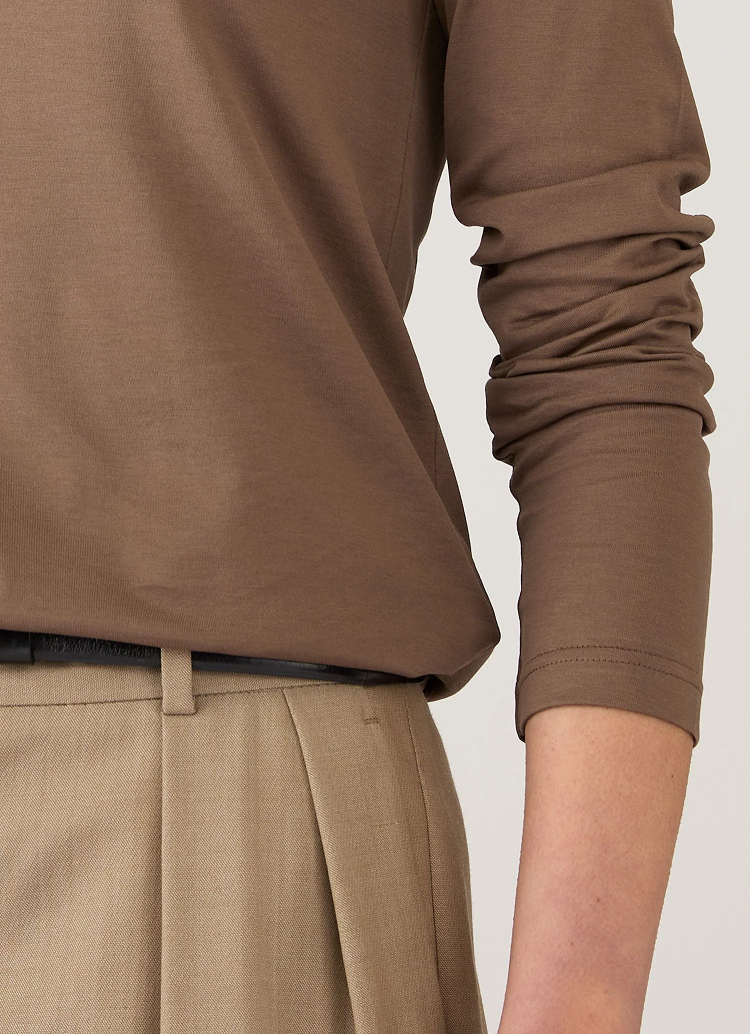Women's Long Sleeve Classic T-shirt in Dark Cedar - Image 4