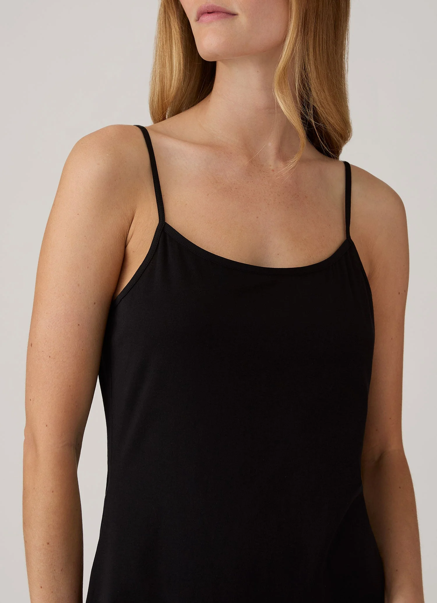 Women's Cotton Slip in Black - Image 3