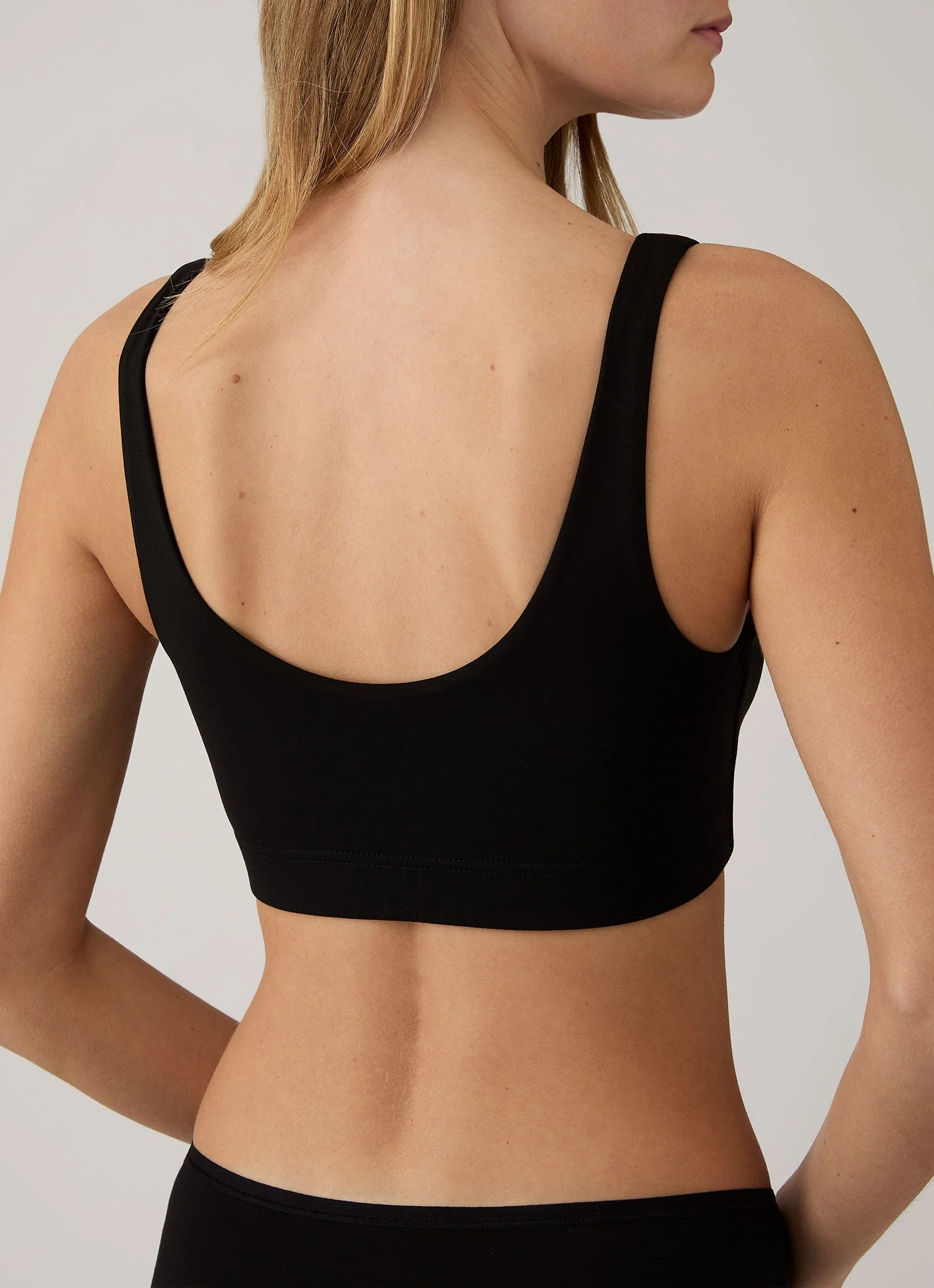 Women's Tencel™ Scoop Bralette in Black - Image 4